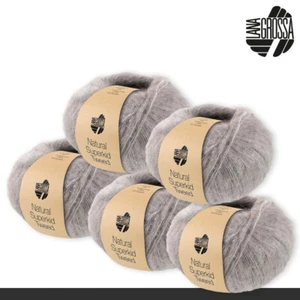 Lana Grossa 5x25 G Natural Superkid Tweed Mohair Lana Tejer Seda 14 Colores - Imagen 1 de 29
