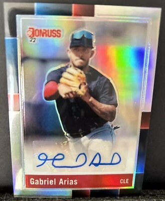 2022 PANINI OPTIC DONRUSS GABRIEL ARIAS SILVER HOLO  AUTO CLEVELAND GUARDIANS ✍️ - Image 1 of 4
