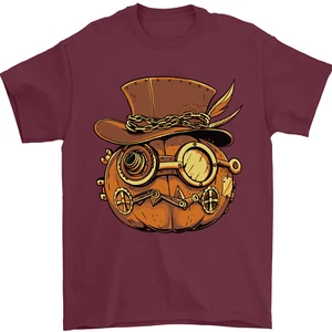 Camiseta Steampunk Calabaza Halloween para Hombre 100 % Algodón - Imagen 1 de 106