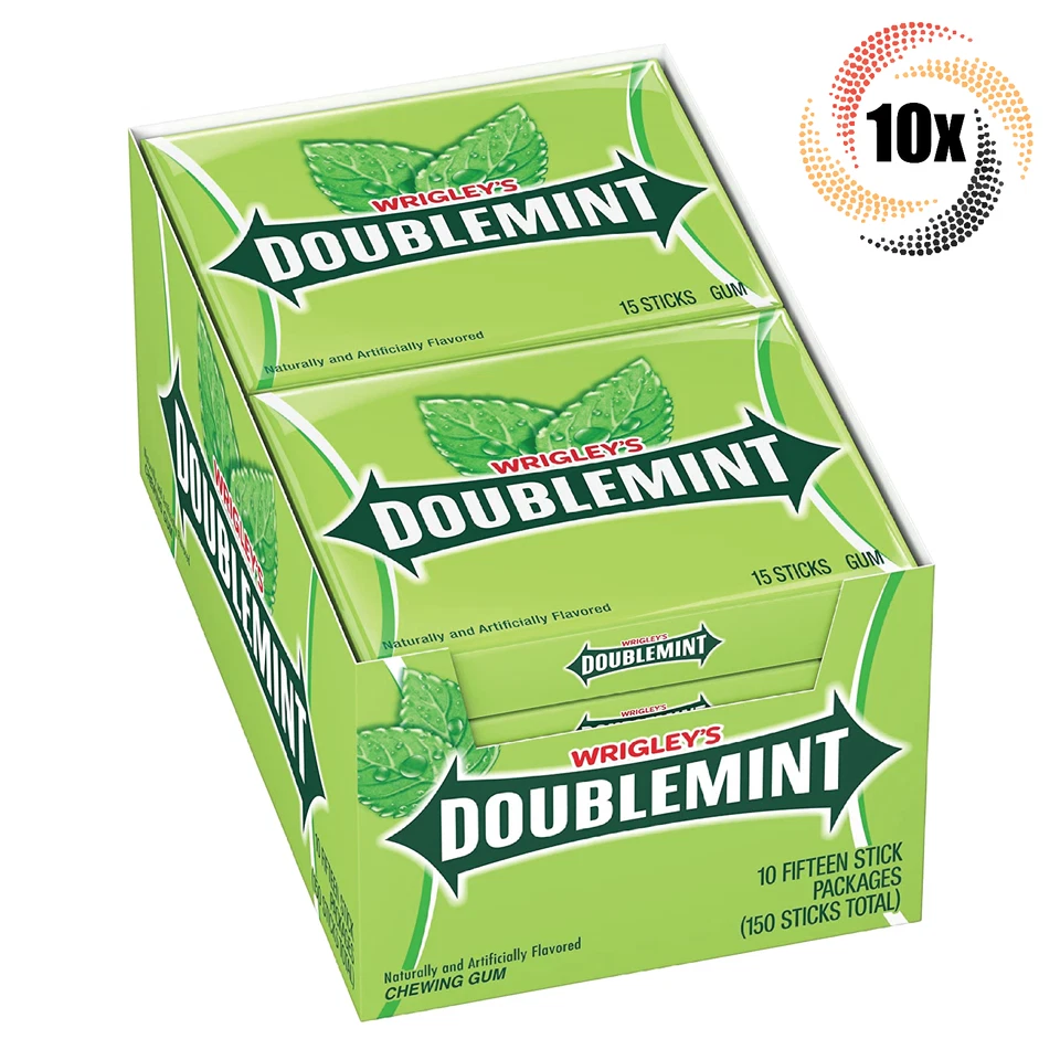 Gum Doublemint Pk15 Liberty Distribution 1735 Pkg of 10 UPC 022000006660