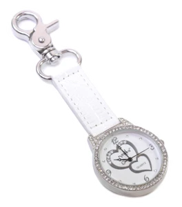 WATCH w/CRYSTALS! CLIP ON! GREAT for Golfers, Nurses, Doctors! by NAVIKA USA - Picture 1 of 8