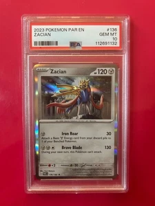 PSA 10 2023 Pokemon PAR EN Zacian #136 GEM MINT Slab - Bild 1 von 2
