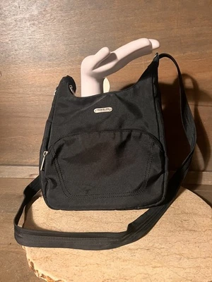 Travelon Crossbody Bag Purse Black Pockets Adjustable Strap RFID Travel - Image 1 of 4