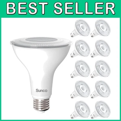 Sunco Exterior Flood Light Bulbs, 10 Pack, 850 LM, Dimmable - Image 1 of 4