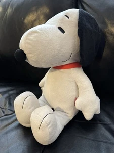 PEANUTS Snoopy 19" Felpa Blanco Beagle Cuello Rojo 2015 - Imagen 1 de 12