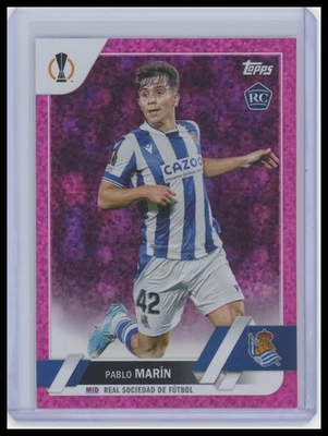 2022-23 Topps UEFA Club Competitions #145 Pablo Marín Pink Sparkle Foil - Image 1 of 2