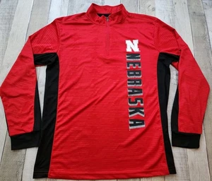 Camisa de manga larga para hombre Nebraska Cornhuskers Quarter Zip Colisseum Tech grande - Imagen 1 de 8