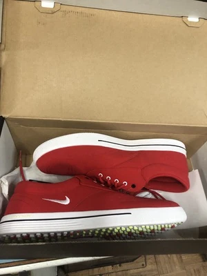 NEW Nike Lunarlon Golf Shoes Lunar Swingtip Canvas  Red Men’s Size 11 - Image 1 of 4