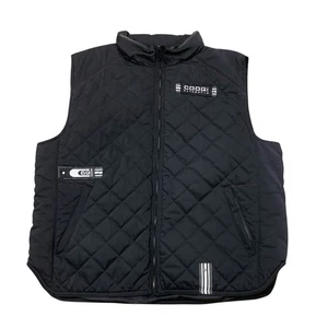 Coogi 69 Mens Vest 3XL Full Zip Black Quilted Streetwear Hip Hop Zip Hoodie READ - Picture 1 of 13