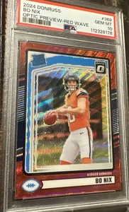 Panini Donruss 2024 - Clasificado Rookie Bo Nix #369 vista previa óptica Red Wave Prizm (RC) - Imagen 1 de 3