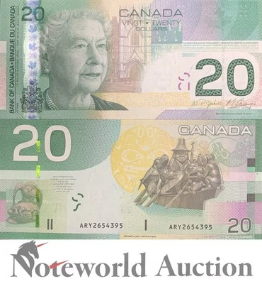 CANADA 20 Dollars 2004 / 2009 P 103f UNC - Image 1 of 3