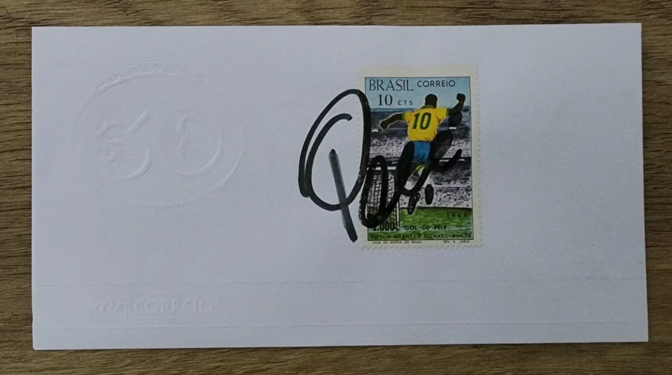 Brazil. Soccer. Football. Pele's autógrafo. Very nice. - Image 1 of 1