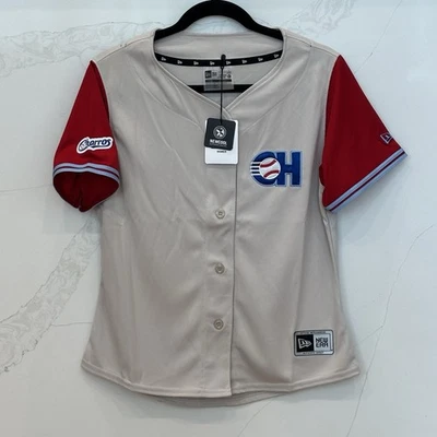 Camiseta New Era LMB México Charros De Jalisco Mujer Auténtica Alterna L Rojo Tostado Foto 1 de 3