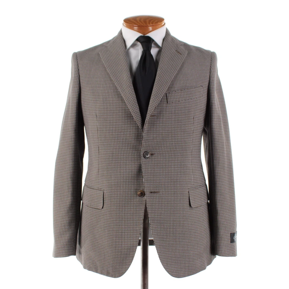 Traje de dos piezas de algodón Belvest nuevo con etiquetas talla 48R (38R EE. UU.) en negro, beige y blanco Foto 1 de 4