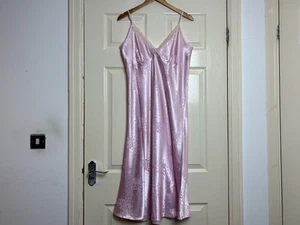 Bhs Satin pink Slip chemise Satin Lace Nightdress Satin Slip Chemise slip 16 - Picture 1 of 6