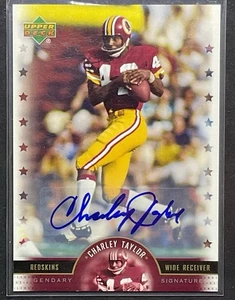 2005 Upper Deck NFL Legends Legendary Signatures Charley Taylor #LS-CT Auto HOF - Picture 1 of 2