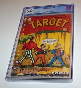 Target Comics V4 #11 - Novelty Press 1944 Golden Age Issue - CGC FN 6.0 - Picture 1 of 1