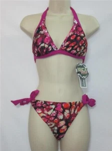 Nuevo con etiquetas Bikini Becca by Rebecca Virtue 2 Piezas Reversible Estampado Púrpura Talla Mediana - Imagen 1 de 9
