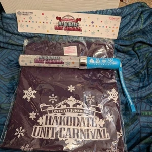 Camiseta y Penlight Aqours Hakodate Unit Carnaval Concierto Amor Live Saint Snow - Imagen 1 de 3