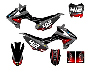 2013-2018 CRF 110 SURGE Black Senge Graphics Kit Compatible with Honda - Bild 1 von 10