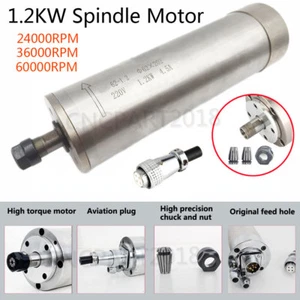 1.2KW Spindle Motor ER11 Water-cooled High Speed 400HZ D62mm CNC Engraving Route - Picture 1 of 16