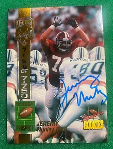 1994 - Authentic Signatures #40 Jeremy Nunley Alabama Crimson Tide 7166/7750 - Picture 1 of 2
