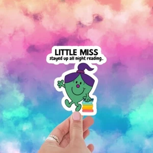 Little Miss Bookish Sticker, Vinyl Stickers, Romance Book Merch, UV, Waterproof - Picture 1 of 3