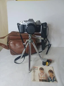 CANON AL-1 QF SLR Film Camera with Canon 50mm 1.8 lens & Accessories Working - Picture 1 of 23