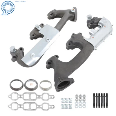 Pair of Exhaust Manifold W/ Heat Shield For 1988-1995 Chevrolet GMC C1500 K1500 Foto 1 de 4