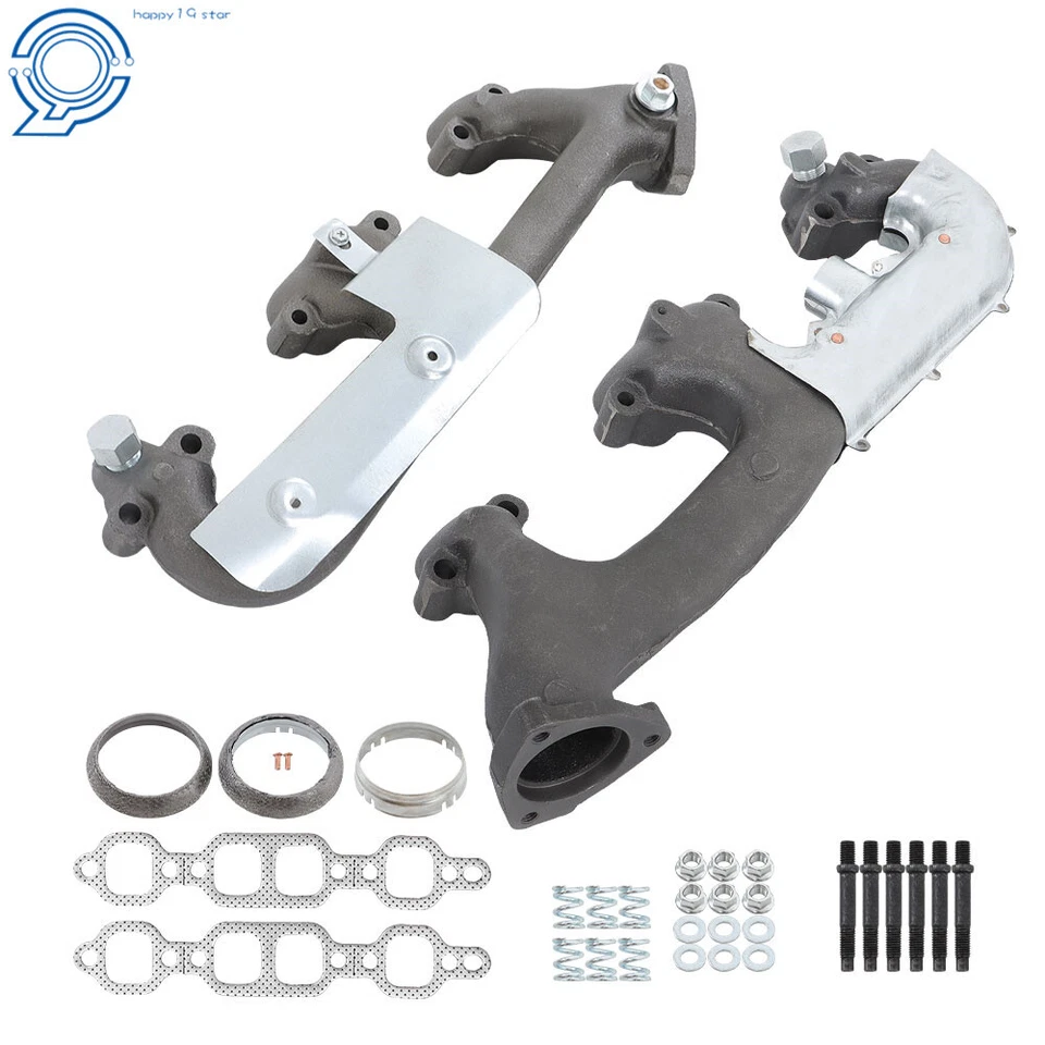 Pair of Exhaust Manifold W/ Heat Shield For 1988-1995 Chevrolet GMC C1500 K1500 - Image 1 of 4