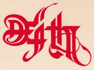 Vintage 1980’s DEATH - Santa Cruz Skateboards Sticker/Decal in Red - Picture 1 of 4