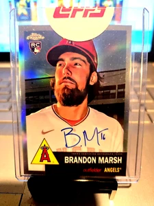 2022 Topps Chrome Platinum #149/199 Brandon Marsh RC Auto #CPA-BMA Mint "Caveman - Picture 1 of 9