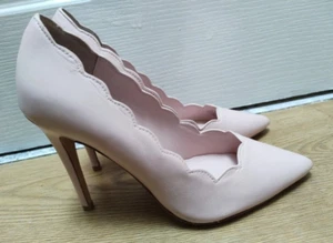 Dune London Nude Leather Heel Court Shoes Size 36 - Picture 1 of 6
