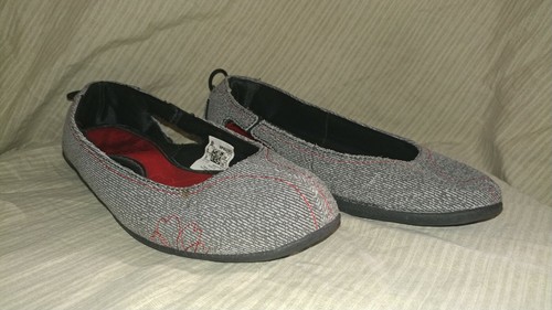 Ballerine donna New Balance grigio rosso taglia 8M slip on WF632BD