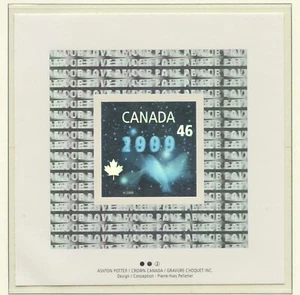Canada Scott 1812 Millennium 46c Silver Hologram Souvenir Sheet - MNH VF-XF - Picture 1 of 1