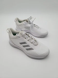 Zapato de béisbol Adidas Icon 7 Turf blanco plateado para hombre talla 7,5 - Imagen 1 de 7