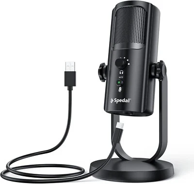 Spedal USB Microphone 4 Professional Pickup Patterns Computer Mic for PC Mac PS4 - Image 1 of 4