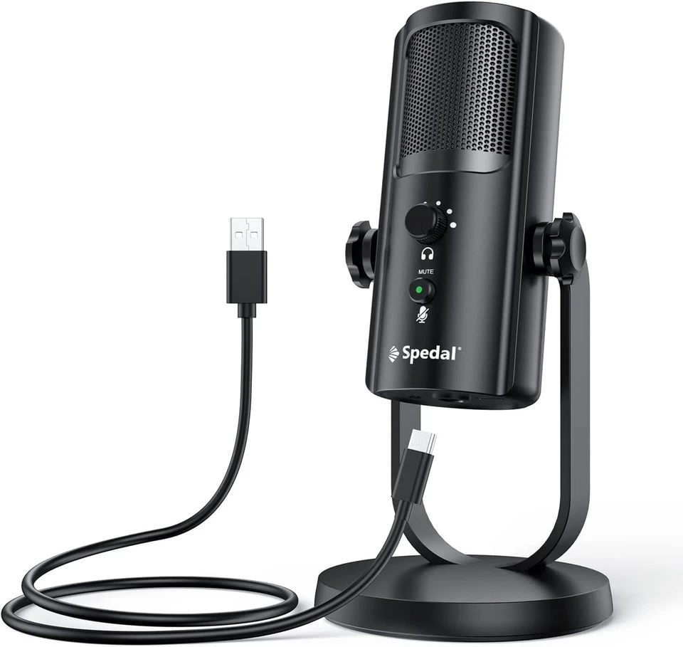 Spedal USB Microphone 4 Professional Pickup Patterns Computer Mic for PC Mac A - Image 1 of 4
