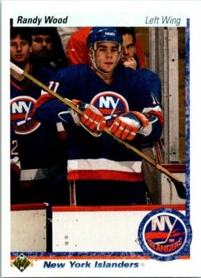 1990-91 UPPER DECK Hockey Trading Card #16 - Randy Wood, New York Islanders - Image 1 of 2