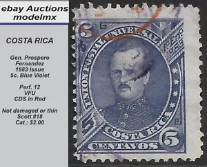 Costa Rica - 1901-07, Five Stamps, VFU And 1 MHR - Cat.$8.55 - Picture 1 of 5