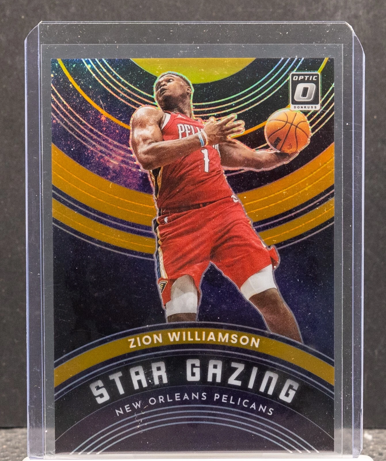 Zion Williamson 2022-23 Donruss Optic 5 Star Gazing Gold Holo Prizm 5/10 HW63