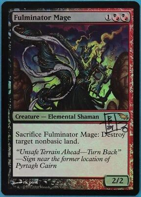 Fulminator Mage FOIL Shadowmoor NM ARTIST ALTERED SIGNED CARD (409676) ABUGames - Image 1 of 2