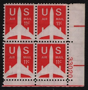 #C78 11c Jet Airliner, Plate Block [33020 LR] **ANY 5=FREE SHIPPING** - Picture 1 of 1