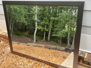 Amanti Art Wall Bathroom Mirror Brushed Pewter Frame 33.5 x 43.5 (40x30) - Picture 1 of 3