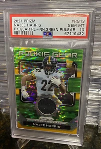 2021 Prizm Najee Harris Rookie RC Gear Green Pulsar Prizm Jersey PSA 10 POP 1 - Picture 1 of 7