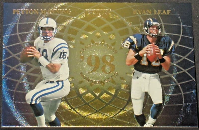PEYTON MANNING RANDY MOSS RYAN LEAF CURTIS ENIS 1998 Momentum Rookie Class Jumbo - Image 1 of 2