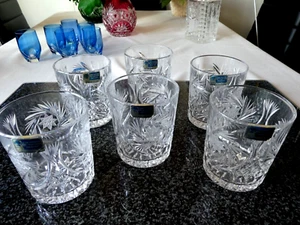 6 alte Bleikristall-Whisky/ Wassergläser,unbenutzt,unbeschädigt - Bild 1 von 8