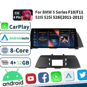 For BMW 5Series F10 F11 520i Android 13 4+32GB Car GPS Stereo CarPlay CIC BT5.0 - Picture 1 of 24