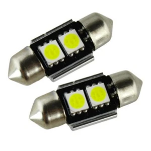 2x 31MM LED FESTOON CANBUS WHITE NUMBER PLATE SUNVISOR BULBS 239 30MM 32MM C5W - Picture 1 of 1
