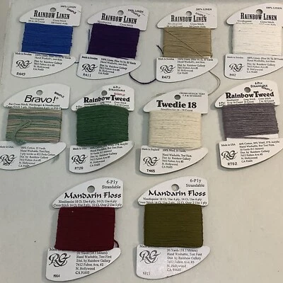 10 Rainbow Gallery Splendor Thread for Needlepoint CrossStitch Linen/Bamboo/Wool - Image 1 of 4